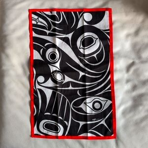 Cotton Kitchen Towel Double Headed Sea Serpent Indigenous Design by Chazz Mack